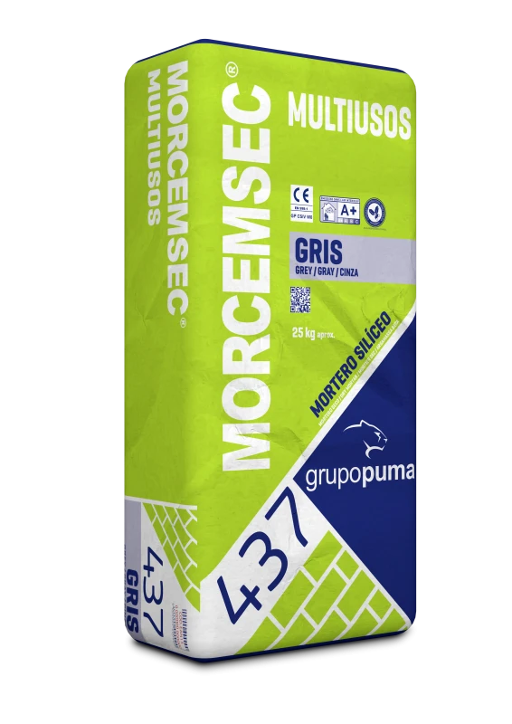 437 MORCEMSEC MULTIUSOS GP CSIV W0 25 KG GRIS