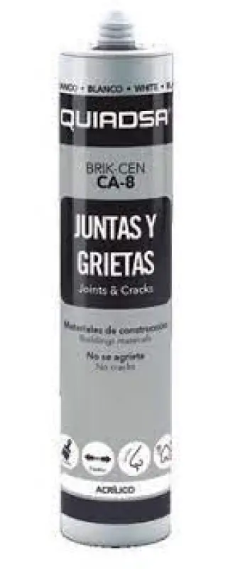 BRIK-CEN CA 8 BLANCO JUNTAS Y GRIETAS 300ml QUIADSA