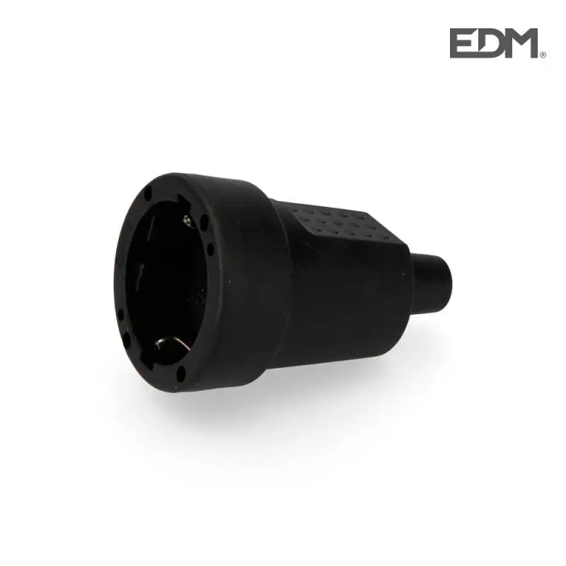 ENCHUFE BASE AERIA BIPOLAR PVC NEGRO